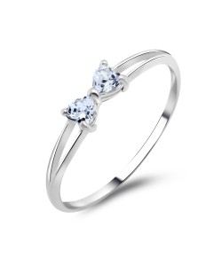 Silver Ring CZ Bow 3mm. CSR-59-3